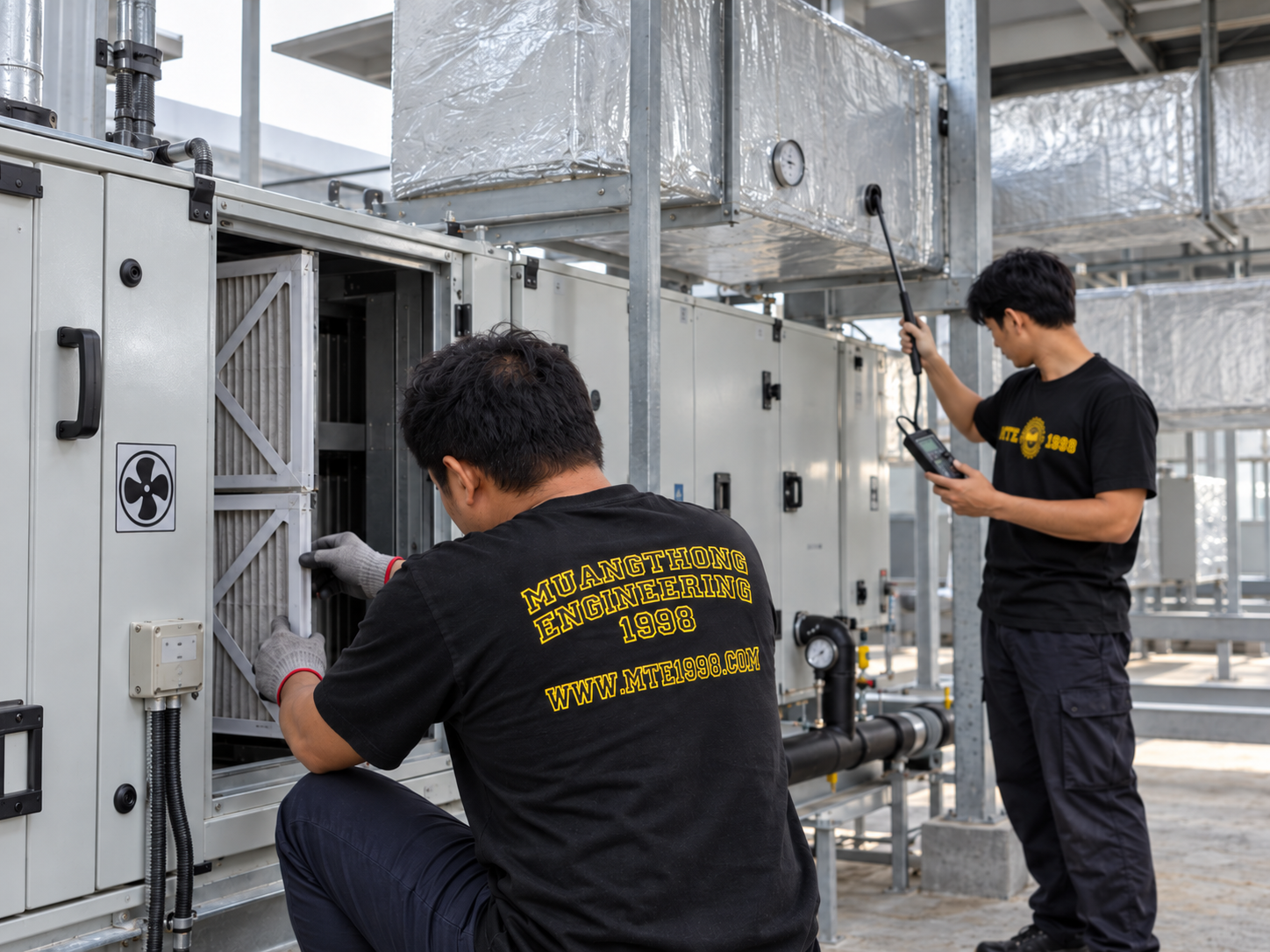 ตัวอย่างผลงานหมวดระบบ HVAC โดยบริษัท เมืองทองวิศวกรรม (1998) จำกัด